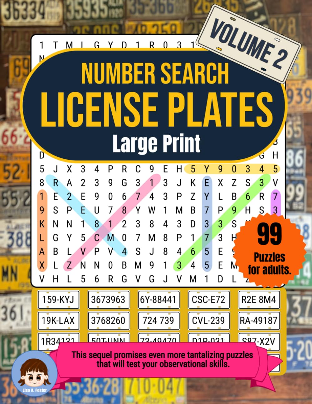 Number Search License Plates: Volume 2: This sequel promises even more tantalizing puzzles that will test your observational skills.