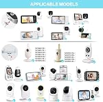 Titulaire universel pour GHB Baby Monitor, Support flexible pour caméra bébé HelloBaby Moniteur, Accessoires de Babyphone Support pour Vtech/momcozy/Boifun/Babystar/Philips Monitor Vidéo, Clip Téléphone Mobile