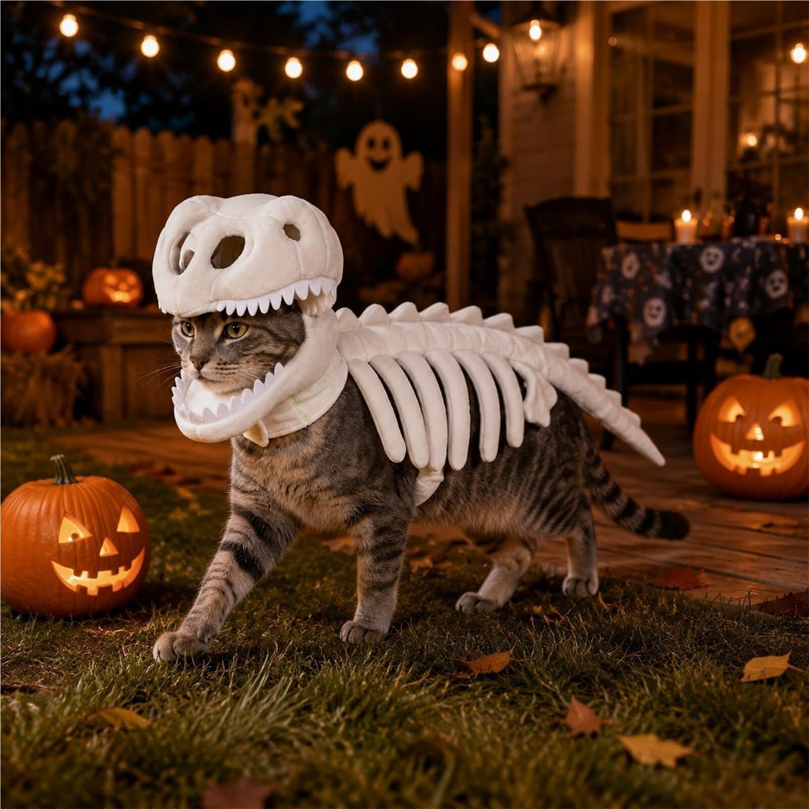 Générique Costume da dinosauro per gatto e cane, costume da gatto
