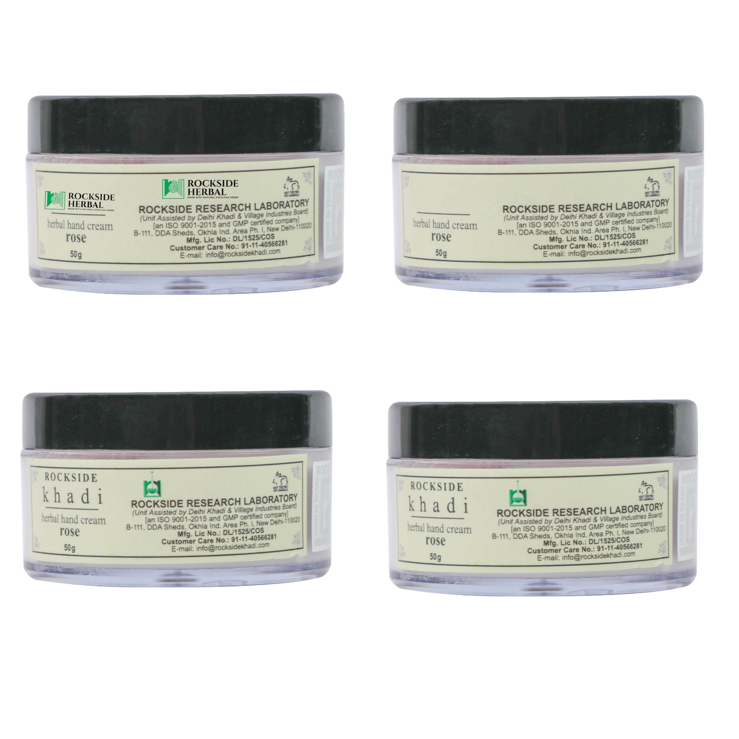 ROCKSIDE Herbal Rose Hand Cream to Reduce Dryness | Non-Greasy Paraben-Free Cream for All Types of Skin (Pack of 4, 50g)-image-38