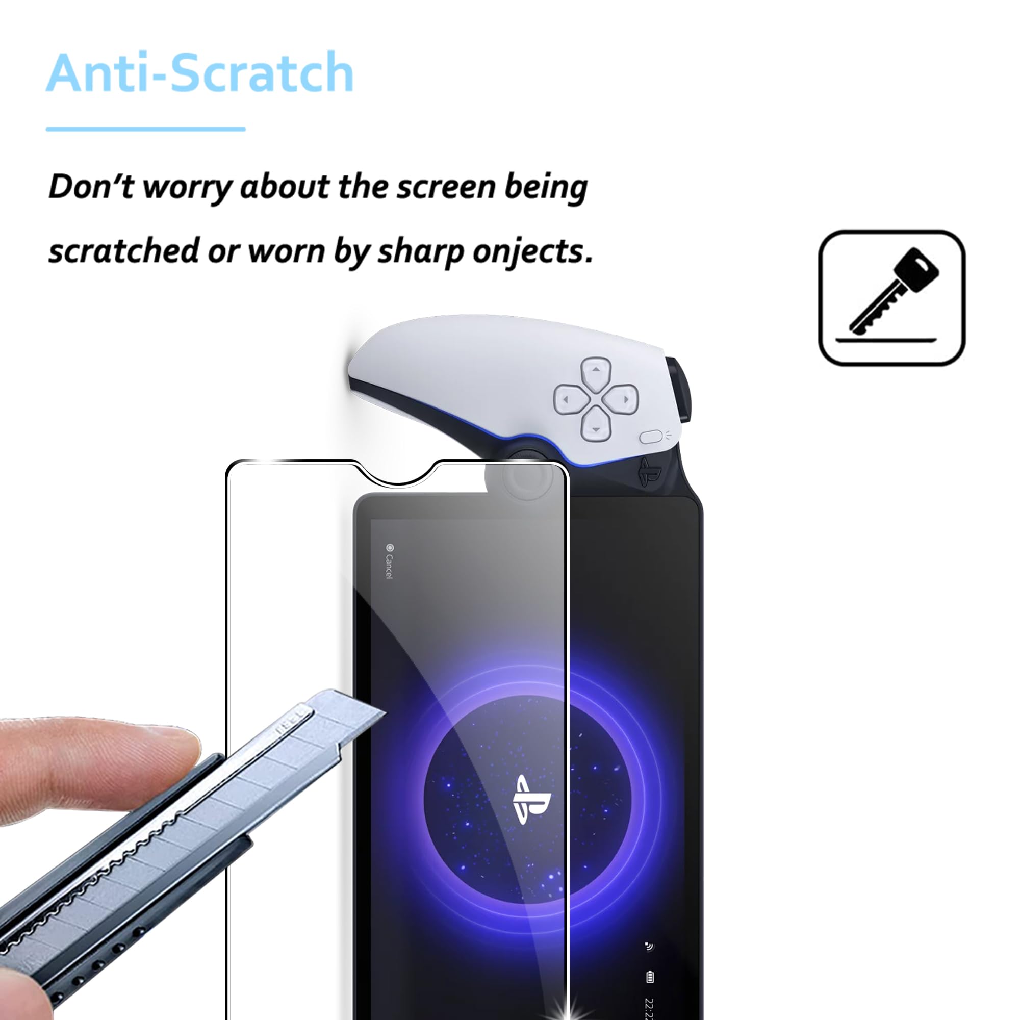 [3 Piezas Cristal Templado para Sony PS5 PlayStation Portal Protector de Pantalla Película Protectora Vidrio Templado para PS Portal, Sin Burbujas, Dureza 9H, Resistente a Arañazos