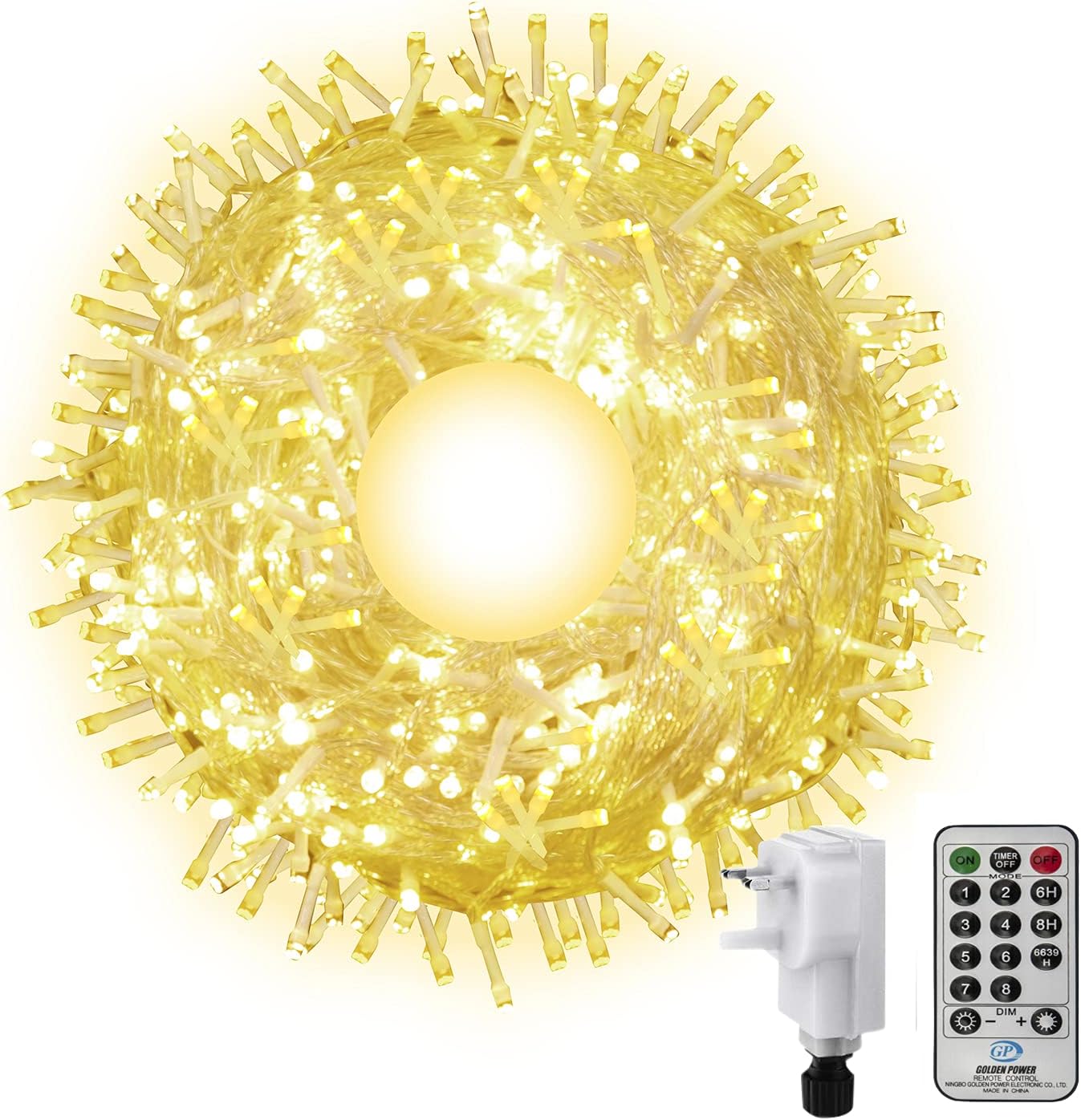 100M 600LED Long Christmas Lights Outdoor Fairy Lights Mains Powered