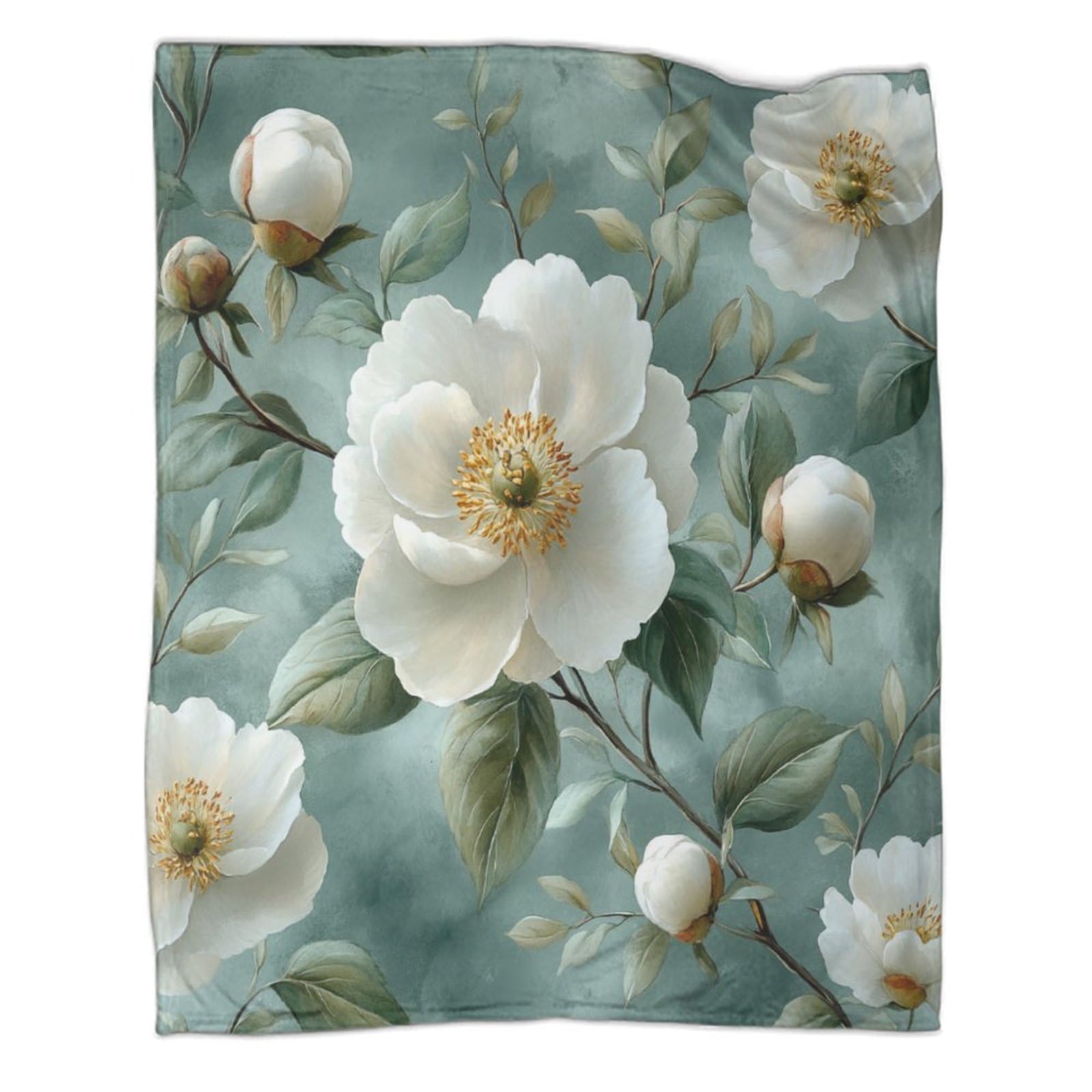 Couverture en flanelle fleur 127x152 cm pour canapé