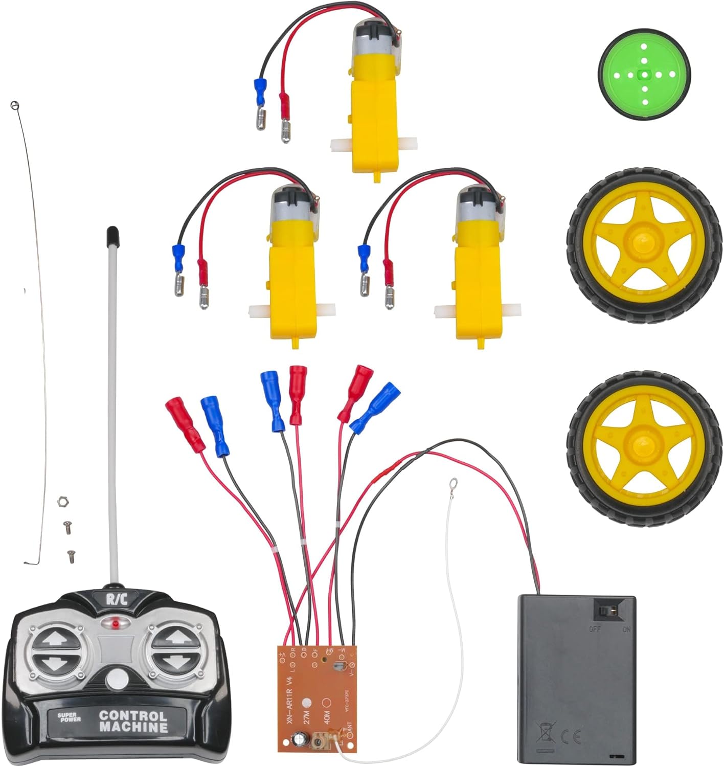 DIY RC Parts Kit – Make Anything into a Remote Control Vehicle, Complete STEM Engineering Project Kit for Classrooms and Makers, Ages 8+