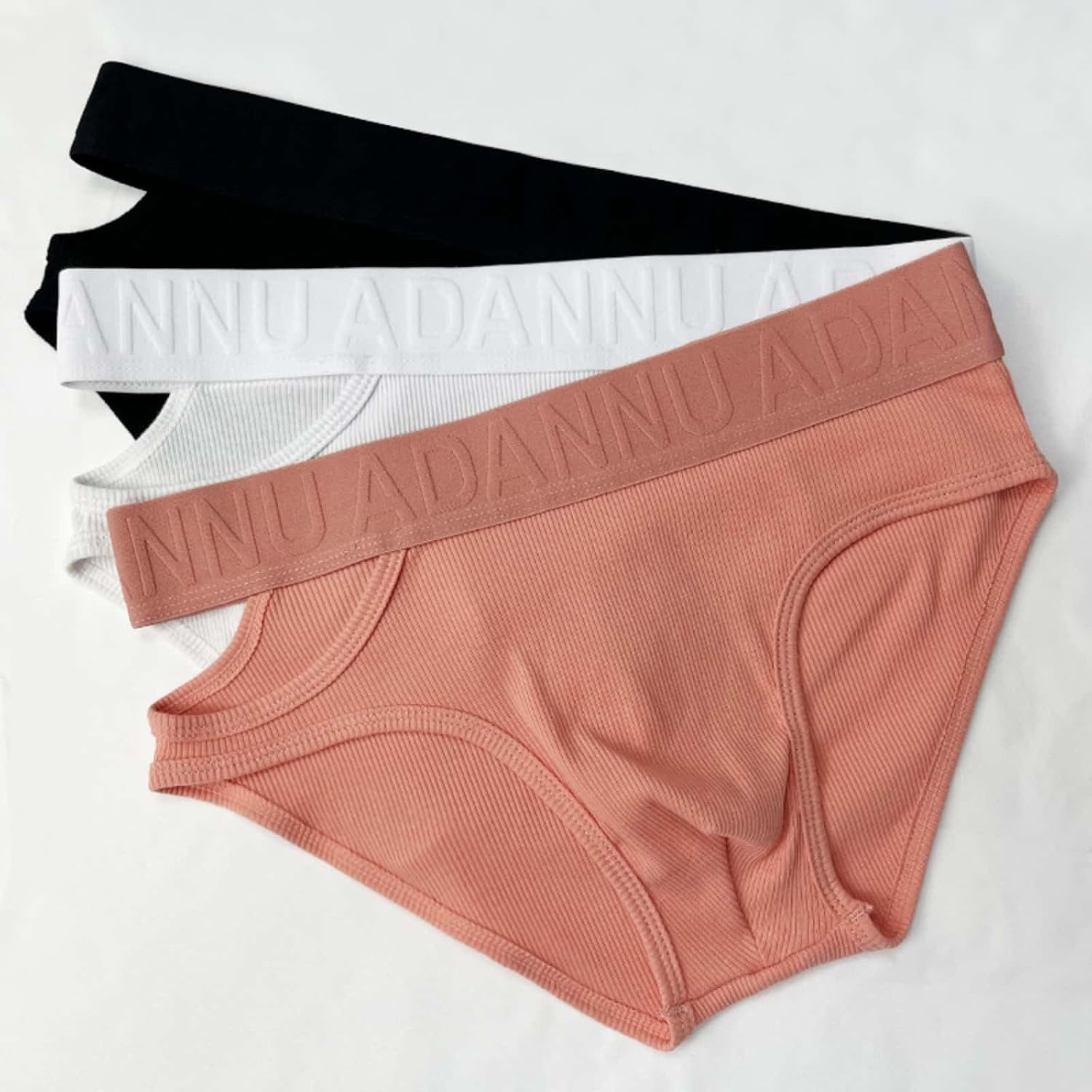 Men's Hollow 95% Cotton Underwear with Low Waist Tight Fitting Side Comfortable Single-Layer Slit