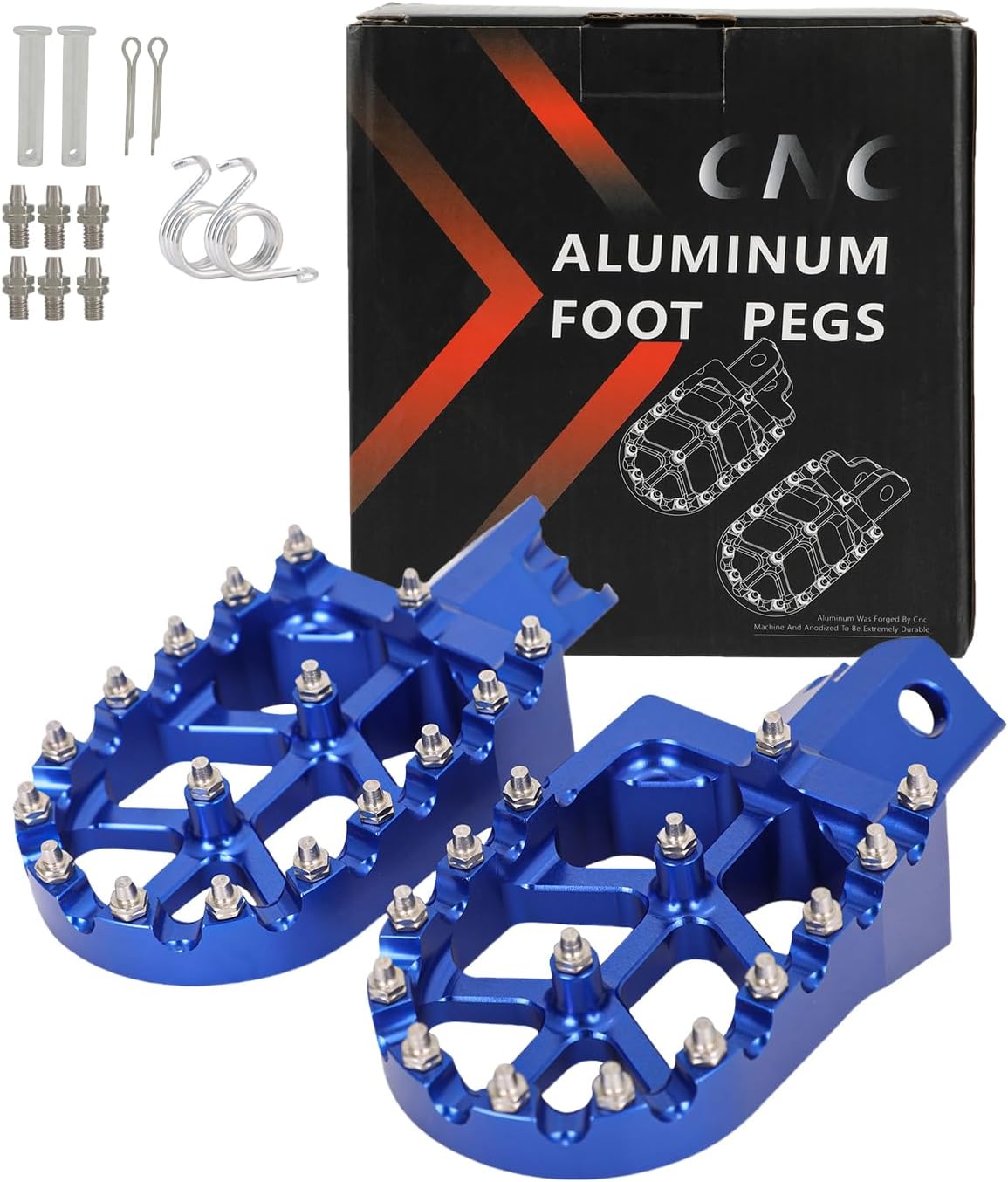 Universal Foot Pegs Footpegs Pedals CNC Aluminum Foot Rests for CRF70 XR70 CRF110 XR110 XR50 CRF50 pit bike and most chinese pit bike Stomp Demon X WPB Orion M2R, Blue