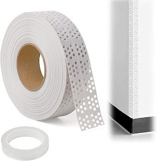 GEEKHOM Fugenband Selbstklebend, 5cm*60m Eckschiene Trockenbau, Nahtabdeckband Trockenbau, PVC Gipskartonband, Gipskarton Fugenband Putzprofil Trockenbaus für Wand und Deckenrisse