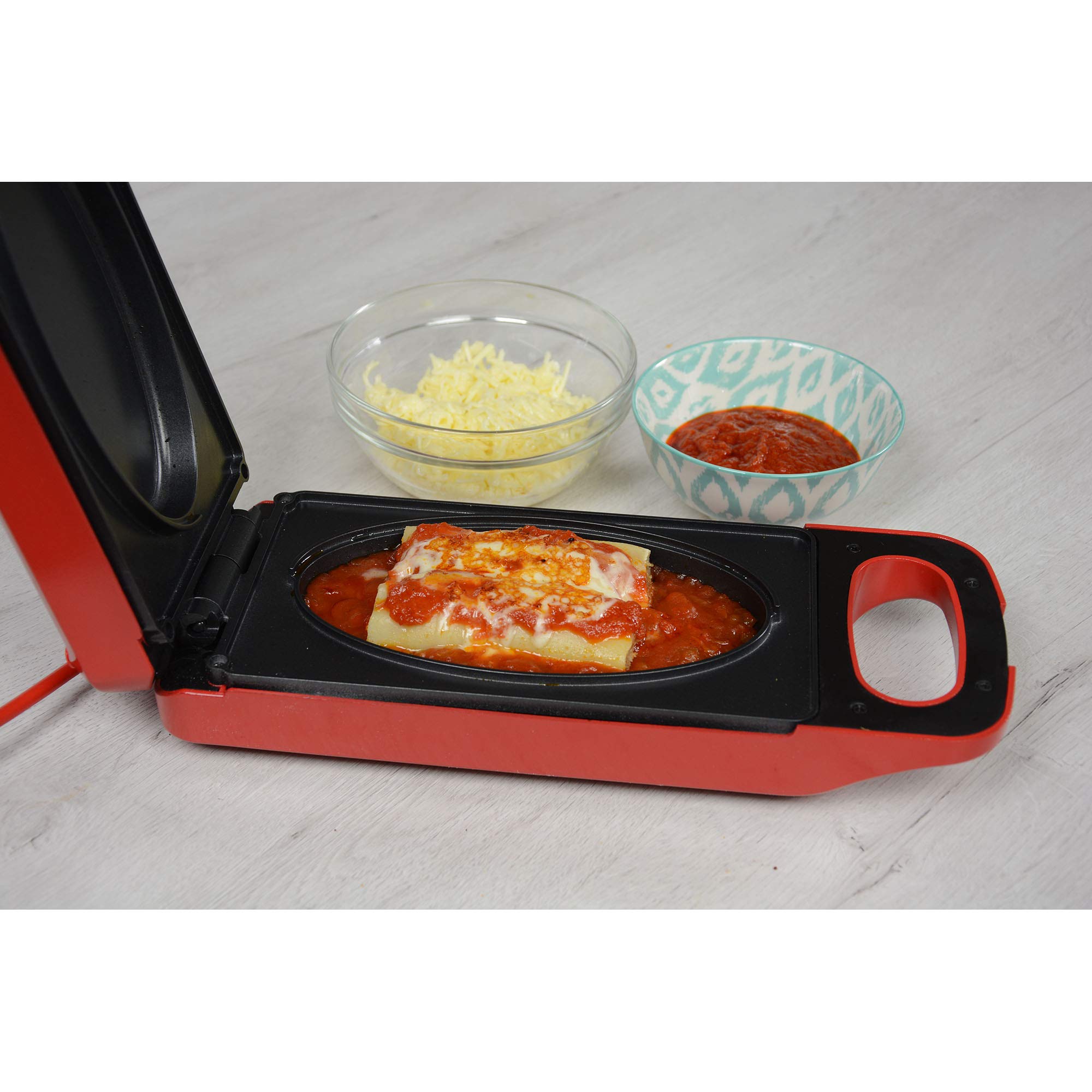 Grill kontaktowy Express Cooker, 800 W, powierzchnia nieprzywierająca, górna grzałka dolna, 3 w 1 – opiekanie, pieczenie, grillowanie