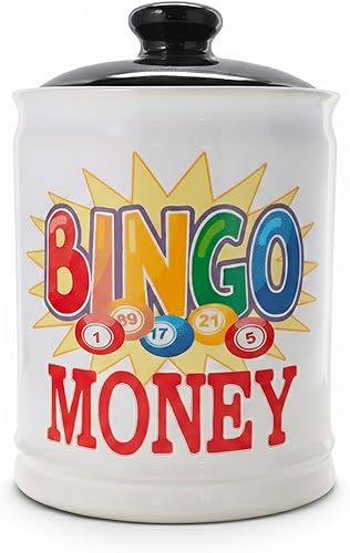 Cottage Creek Bingo Money Piggy Bank, Bingo Game Candy Jar, Bingo Gifts Grandma