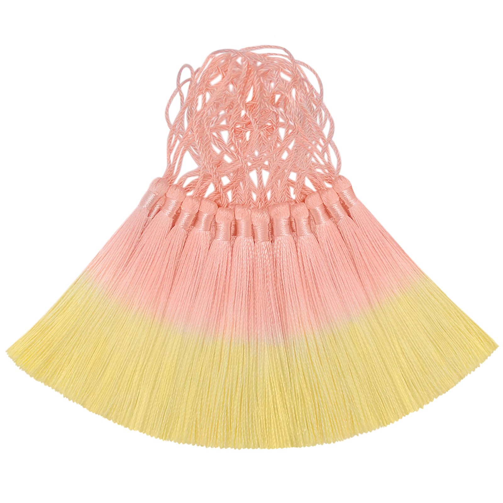 50PCS Mini Silk Tassel for Craft DIY Bookmark Cute Jewellery Making Beaded, Girl Earring, Keyring, Graduation, Small Key