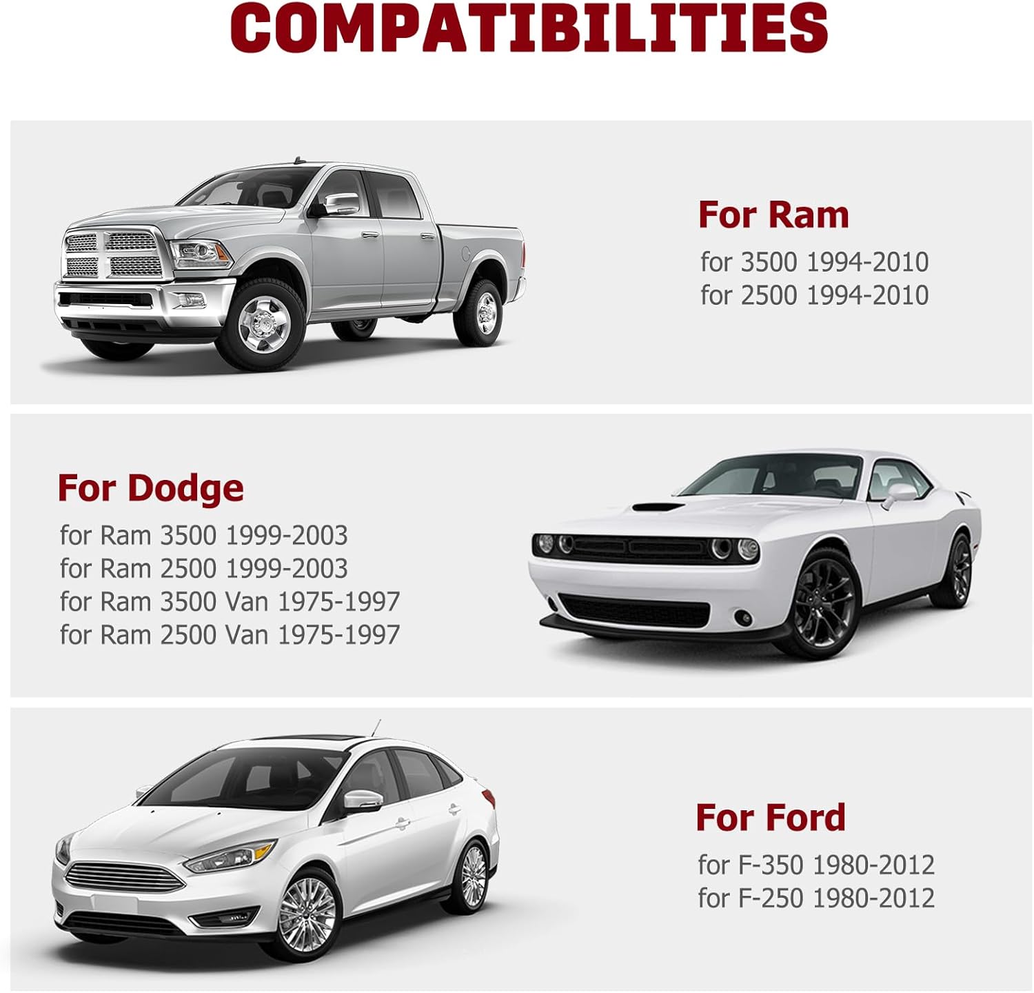 2pc Wheel Spacers 2" Wheel Spacers 8x6.5 to 8x6.5 for (Only 9/16" Lugs)