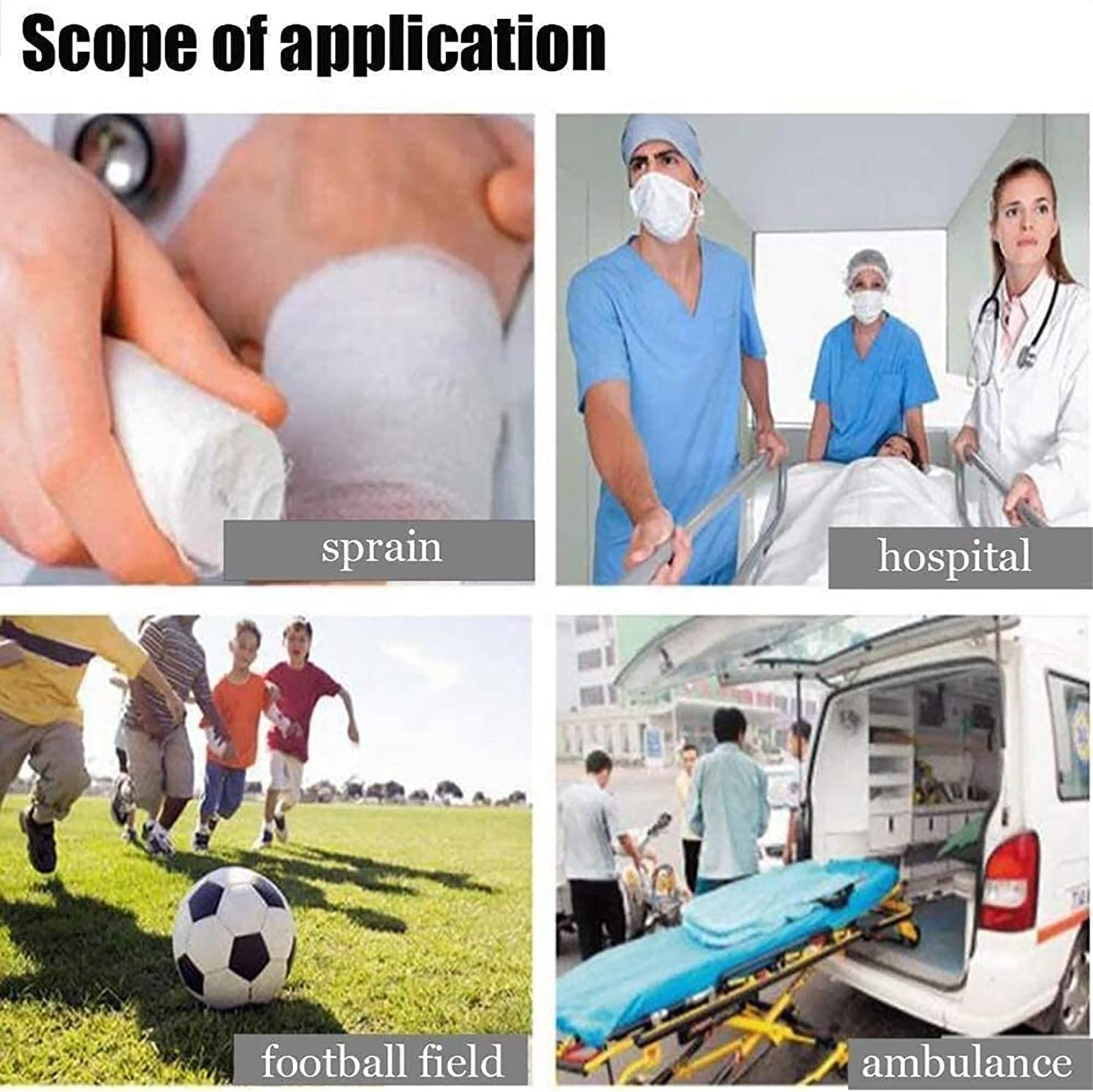 Barella Portatile Pieghevole in Alluminio, Leggera, con Carrello a 4 Ruote, barella di Soccorso per Ospedale, Clinica, casa, impianti Sportivi, Ambulanza.