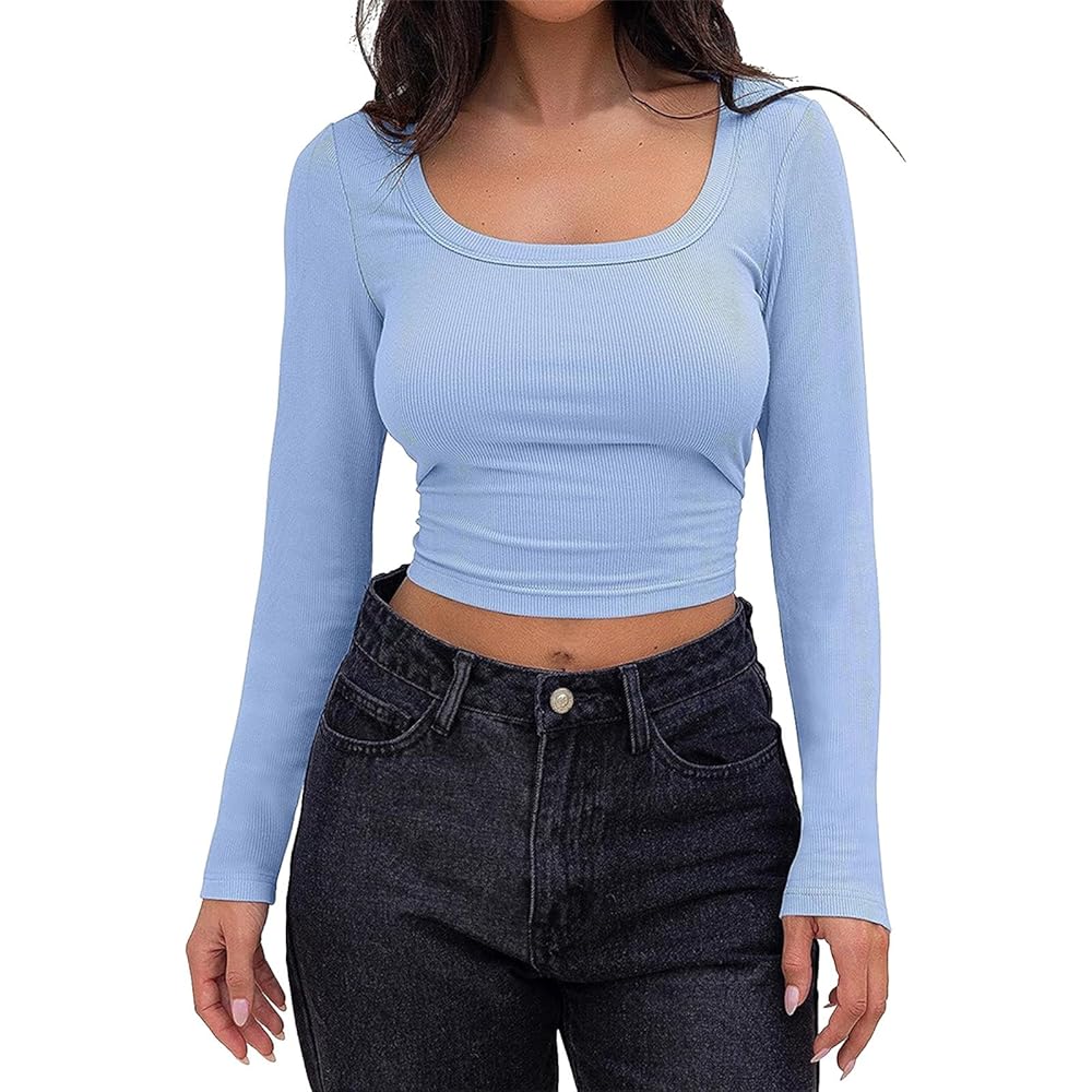 【 JEANS】NEW■High-neck cropped T-shirt■大人気 Organic Crew Neck T-Shirt 6 Pack / Seaside | The Perfect Jean