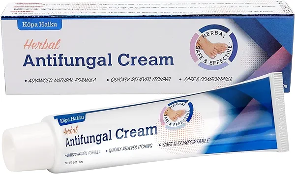 Herbal Antifungal Cream Treatment for Skin: Extra Strength Natural Anti Fungal Treatment for Athletes Foot Jock Itch Ringworm & Foot Fungus – Rapid Anti Itch Soothing Formula 1 Ounce(Pack of 1)