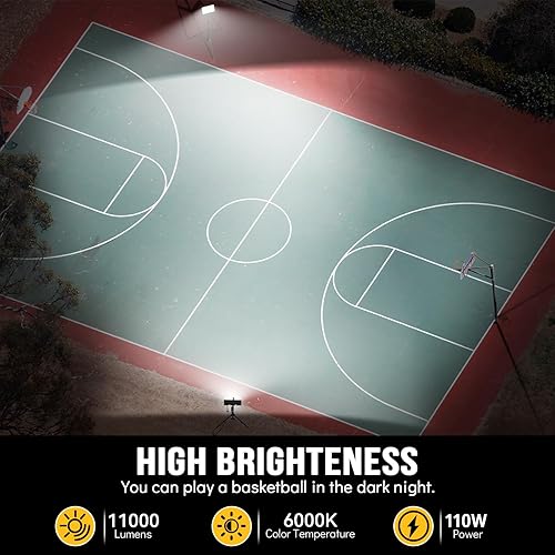 Miniatura 5 de Luz de trabajo LED recargable con soporte 2 juegos de 22000 lúmenes 200W LED trípode luz de trabajo - Ajustable y plegable IP65 impermeable al aire