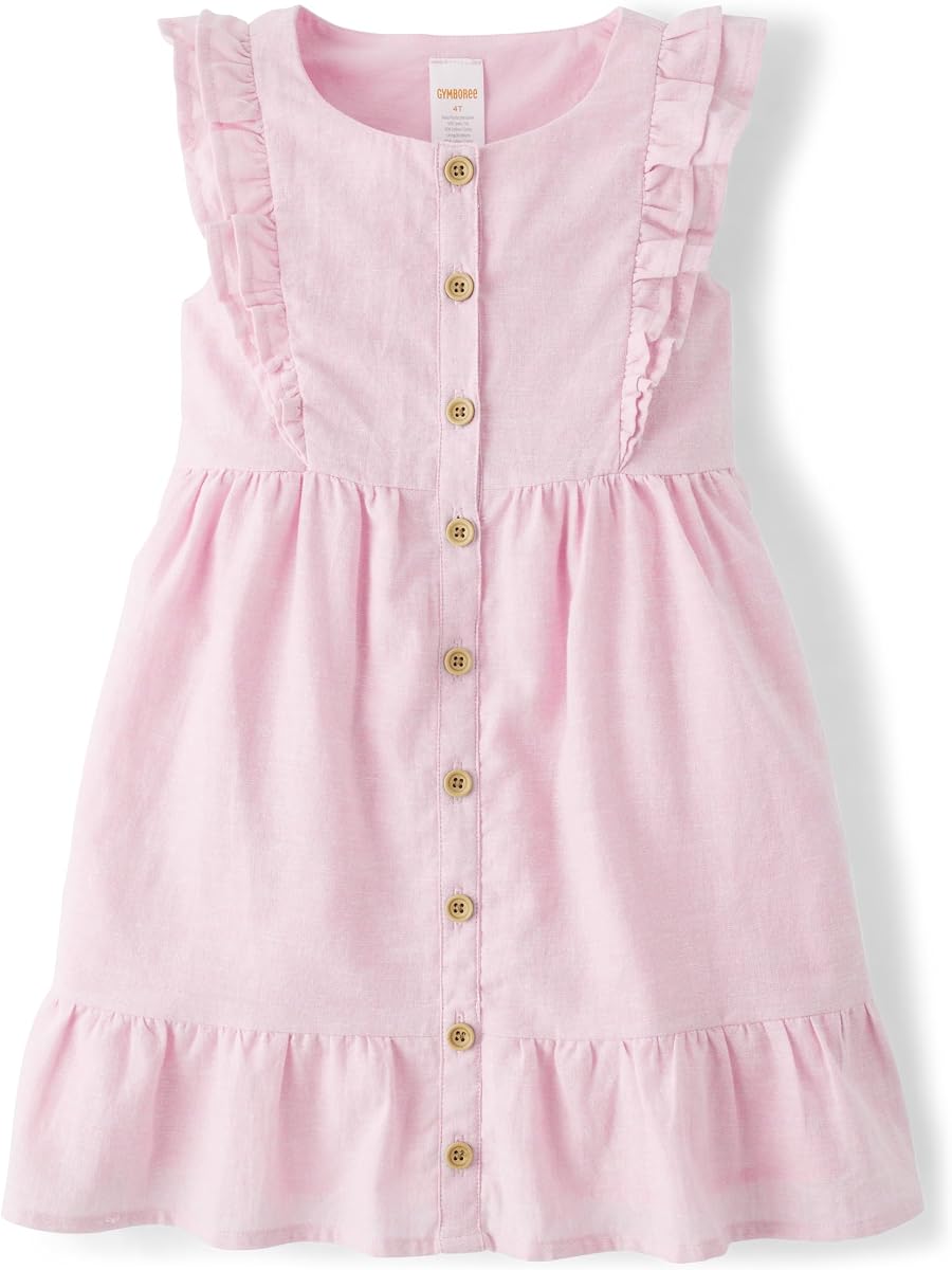 Vestidos de verano de lino para niñas y niños pequeños Gymboree
