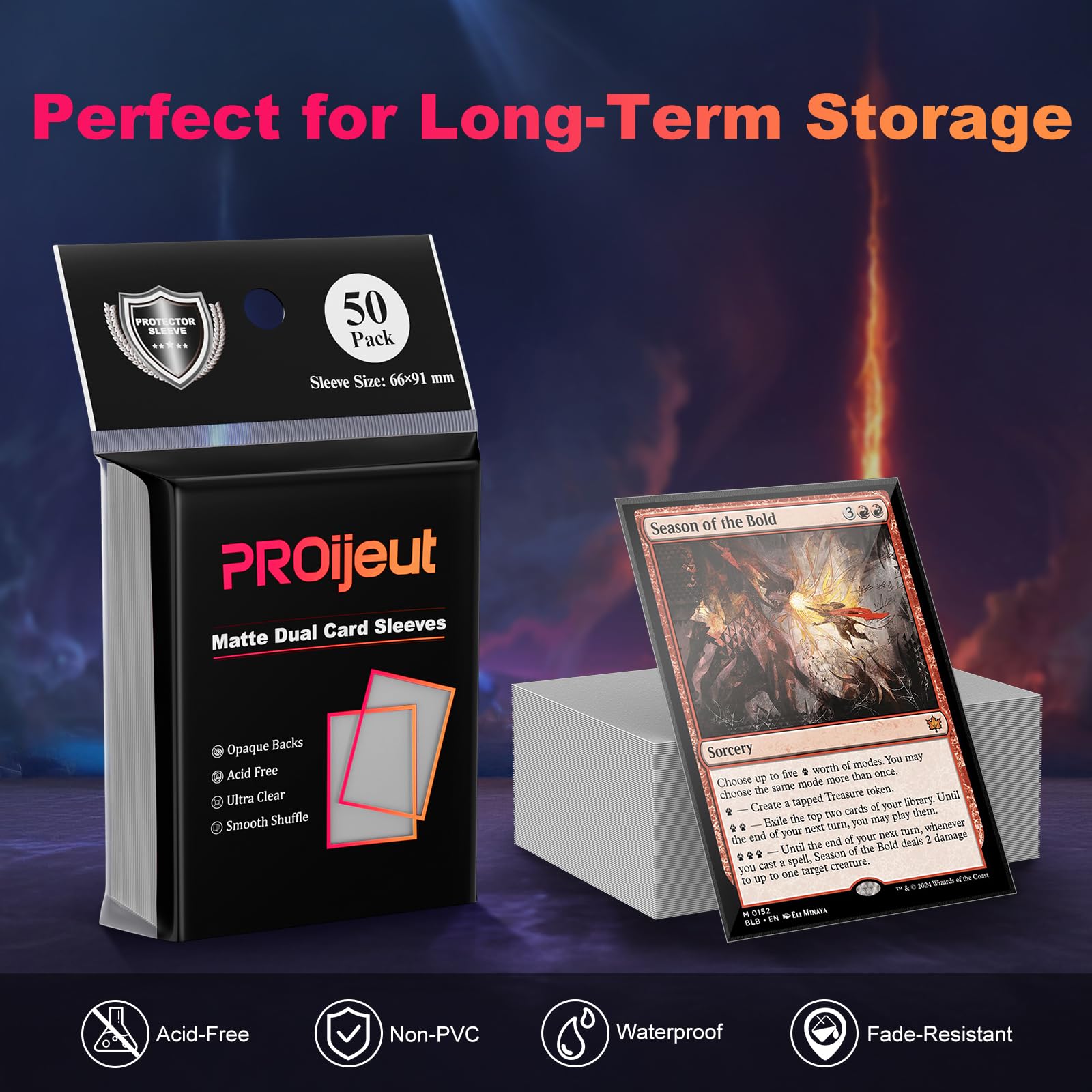 Amazon.com: 200 Pack Card Sleeves, Matte Dual Trading Card Sleeves with  Opaque Back & Smooth Shuffle, Tear Resistant Card Protectors for MTG, TCG  and Game Cards (Justice Silver) : Toys & Games