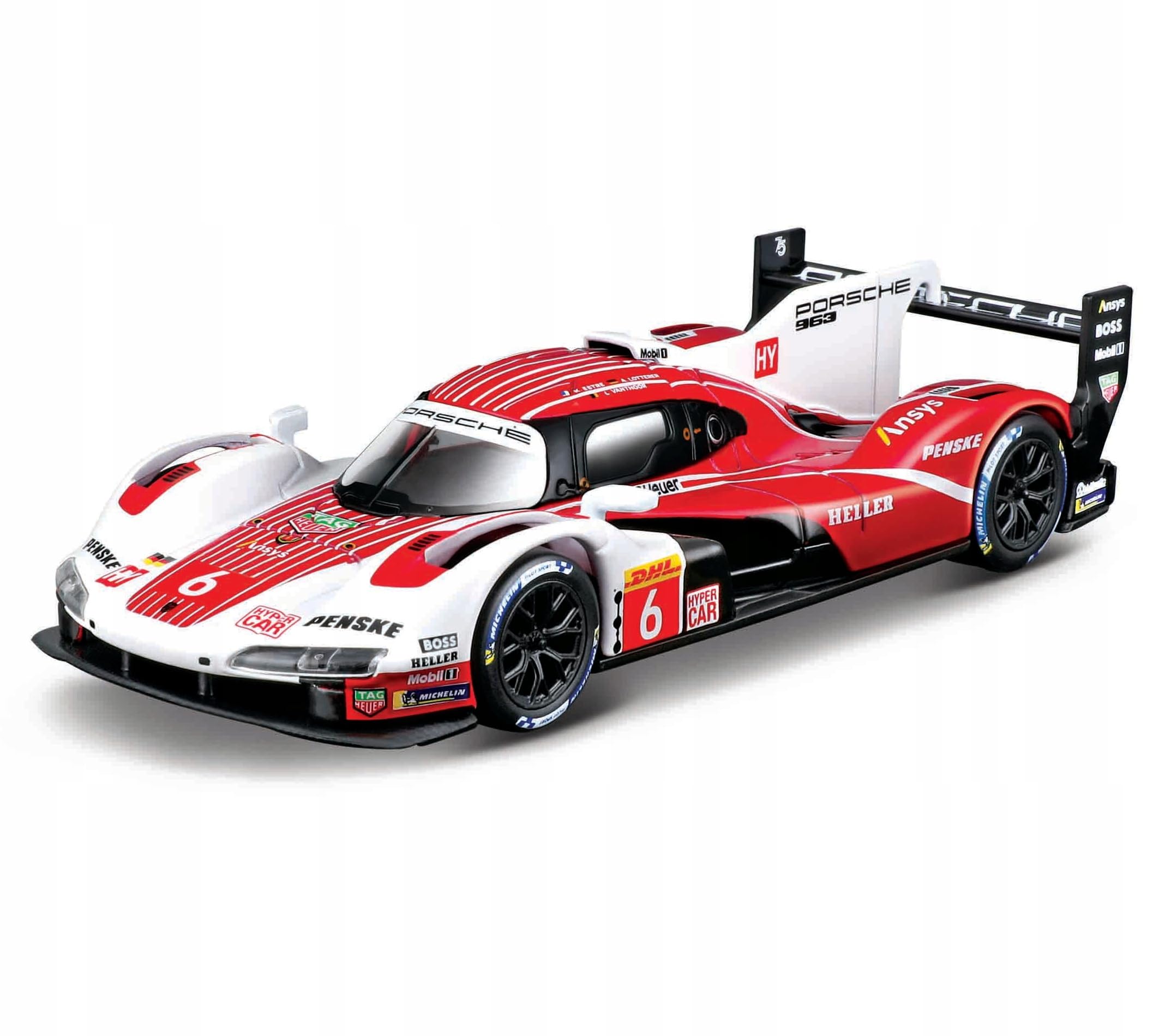 Bburago PENSKE PORSCHE 963#6 Race Car - 1:43 Scale - Incredibly Detailed Die-Cast Replica Collectible Vehicle Model, Multiple Colours - Image 2