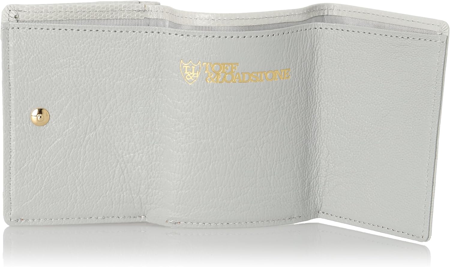 TOFF&LOADSTONEレザー三つ折り 財布 リザード 型押し シェルピンク TOFF&LOADSTONEレザー三つ折り 財布 リザード 型押し シェルピンク