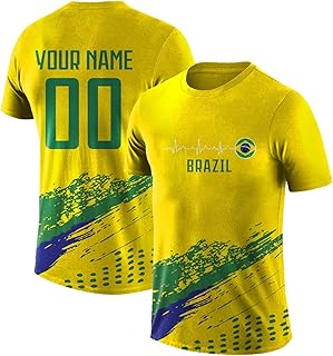 Custom Soccer Heartbeat T Shirt Soccer National Teams Personalized Name Number ECG T-Shirt Fan Gifts for Men
