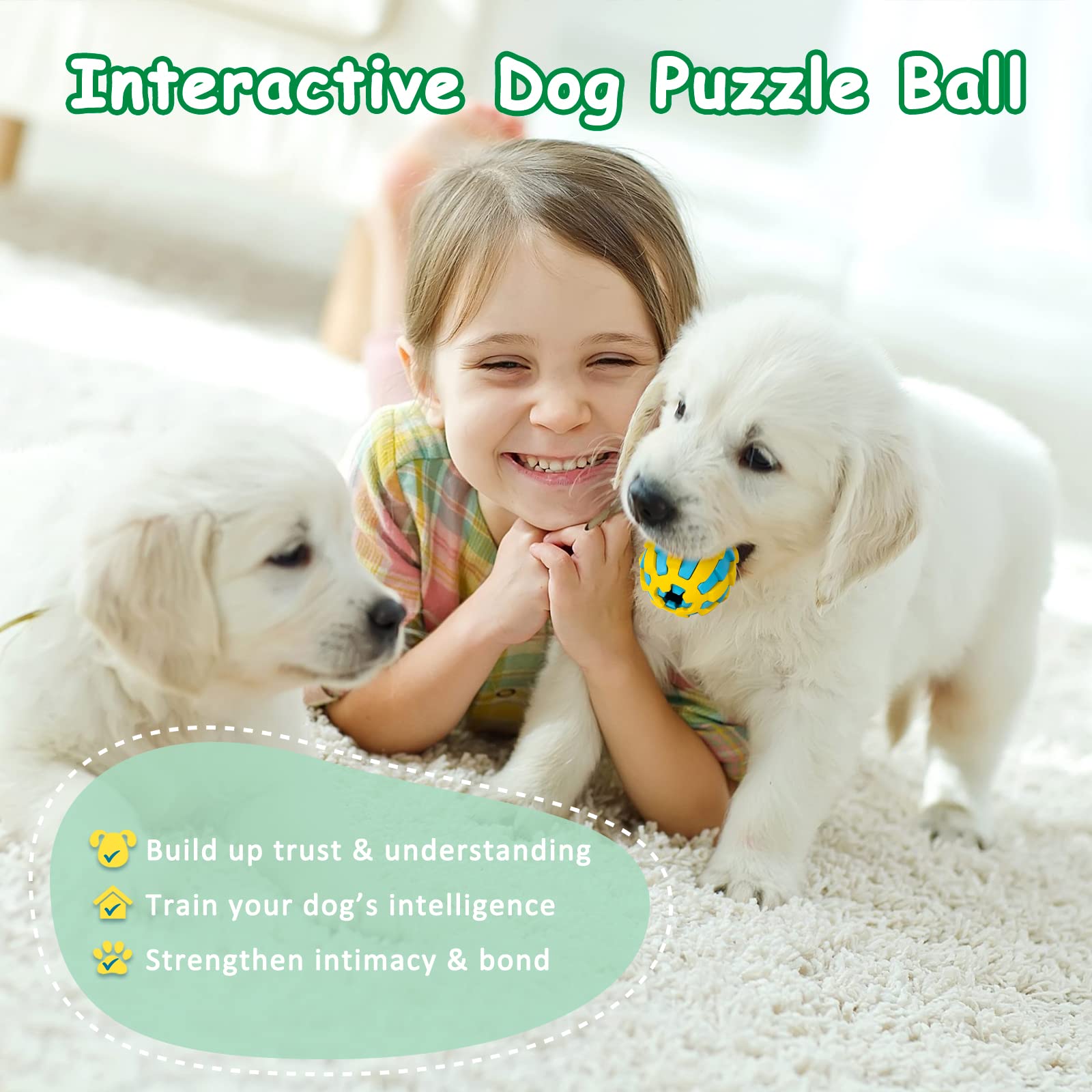 【ブランド】 HIPPIH Dog Puzzle Toys 3 Pack Interactive Dog Toys for Large