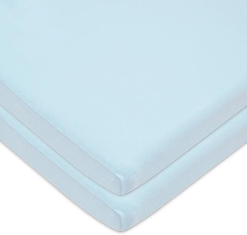 Miniatura 92 de American Baby Company Paquete de 2 sábanas bajeras de 100 % algodón de 18 x 36 pulgadas, compatible con moisés Mika Micky, blanco, suave