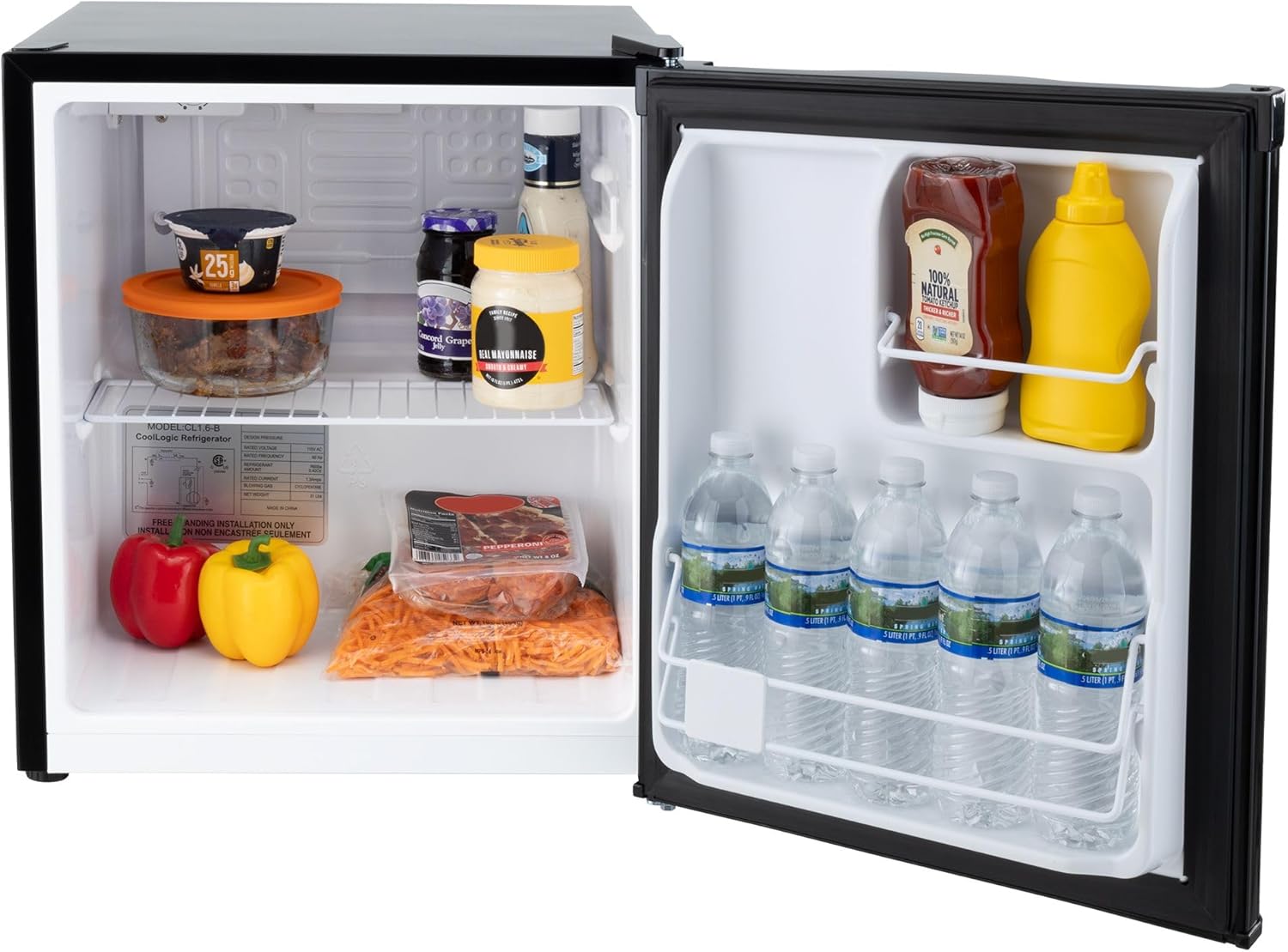 Tough Grade RV 110V | Mini Fridge 1.6 Cu Ft Compact Refrigerator with Reversible Door | Adjustable Shelf & Temperature Control