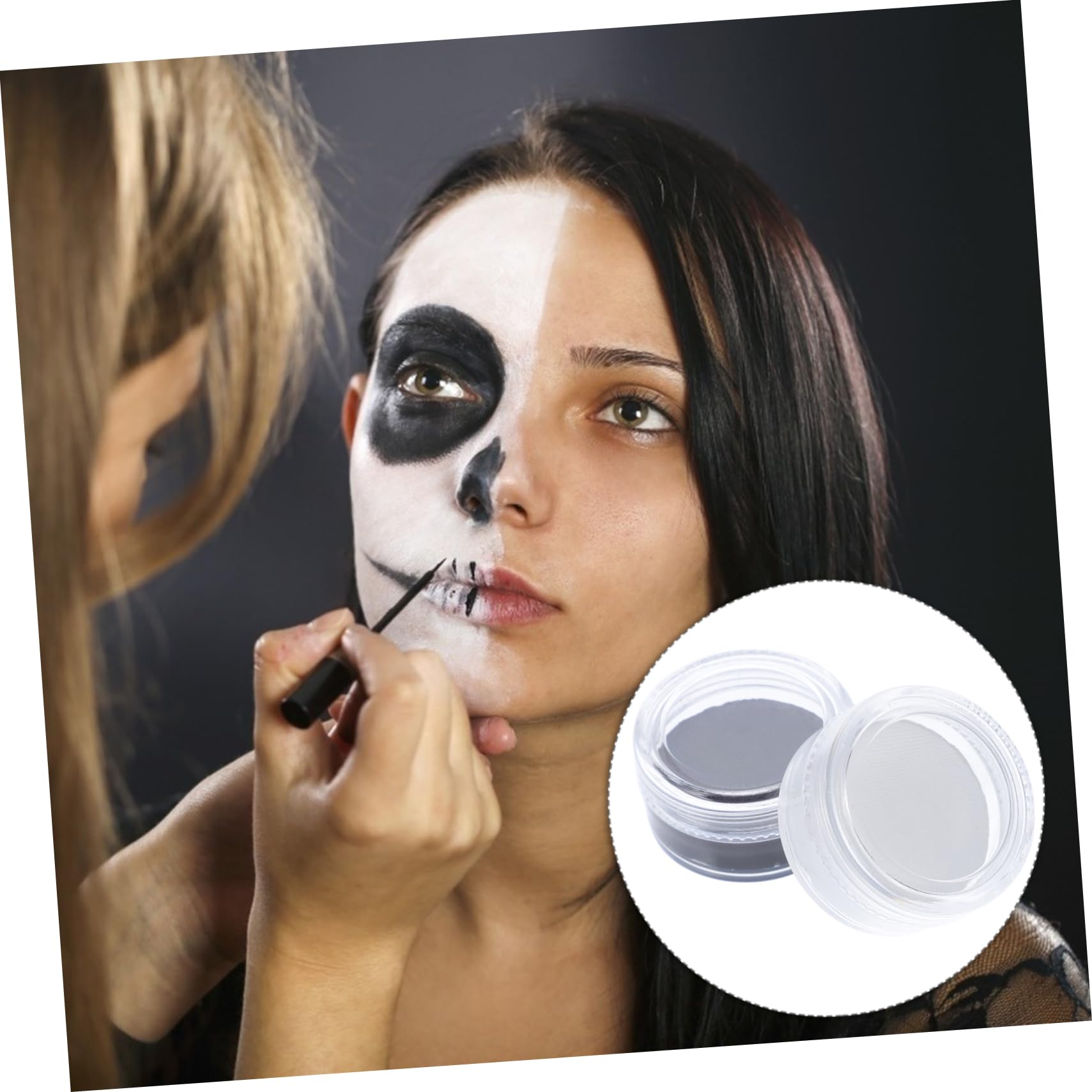 Angoily 6piezas Pintura Facial Para Halloween Maquillaje De Cosplay Cera De Maquillaje Para Efectos Especiales Pintura Facial Negro y Para Fiestas y Festivales