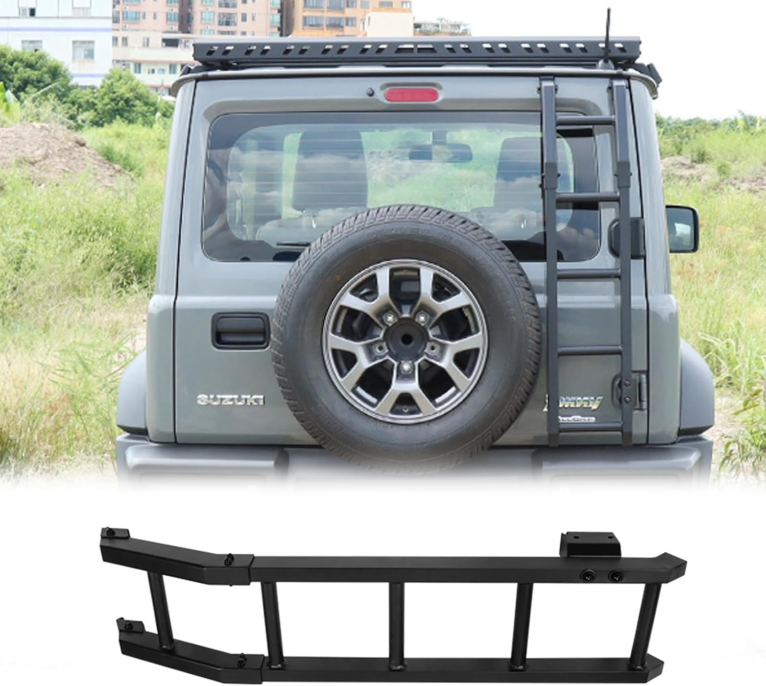 for Suzuki Jimny Rear Ladder JB64 Jimny Sierra JB74 Nomad JC74 Tailgate Ladder Off-Road Exterior Accessory Aluminum Alloy Custom Design