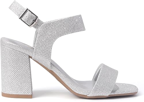 Miniatura 21 de DREAM PAIRS Women's High Chunky Heels Square Toe Block Ankle Strap Dress Comfort Sandals
