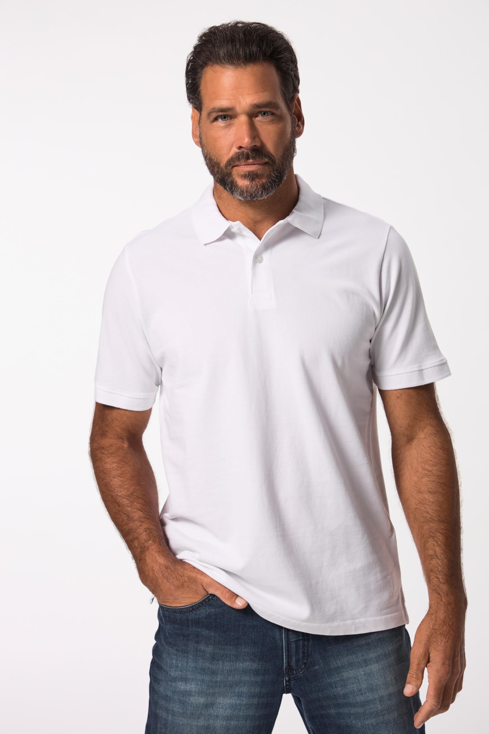 JP 1880 Hommes Grandes Tailles L-8XL Polo en piqué, Manches Courtes, Collection Basic 702560