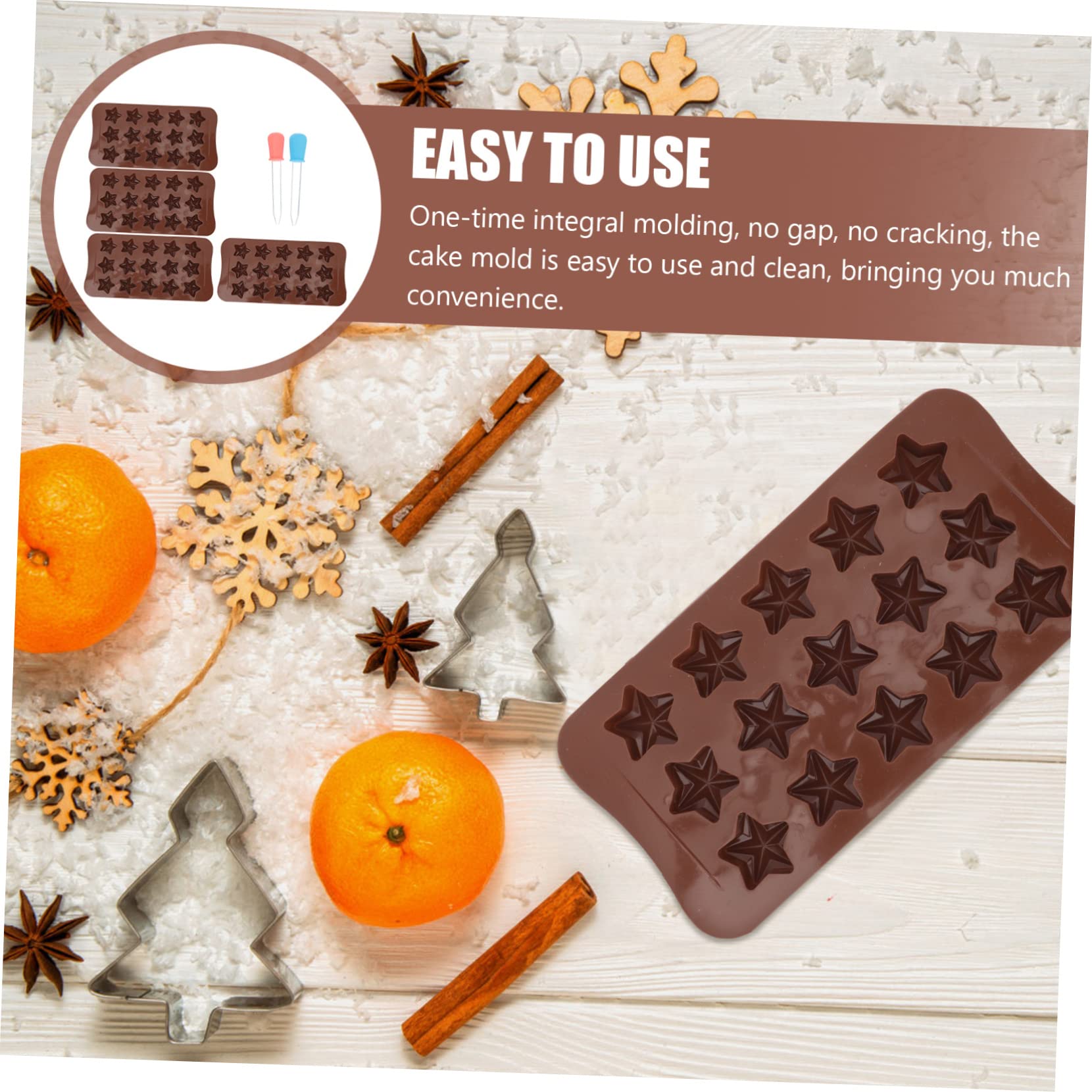 COM-FOUR® 2x siliconen vormen voor chocolaatjes COM-FOUR® 2x siliconen vormen voor chocolaatjes