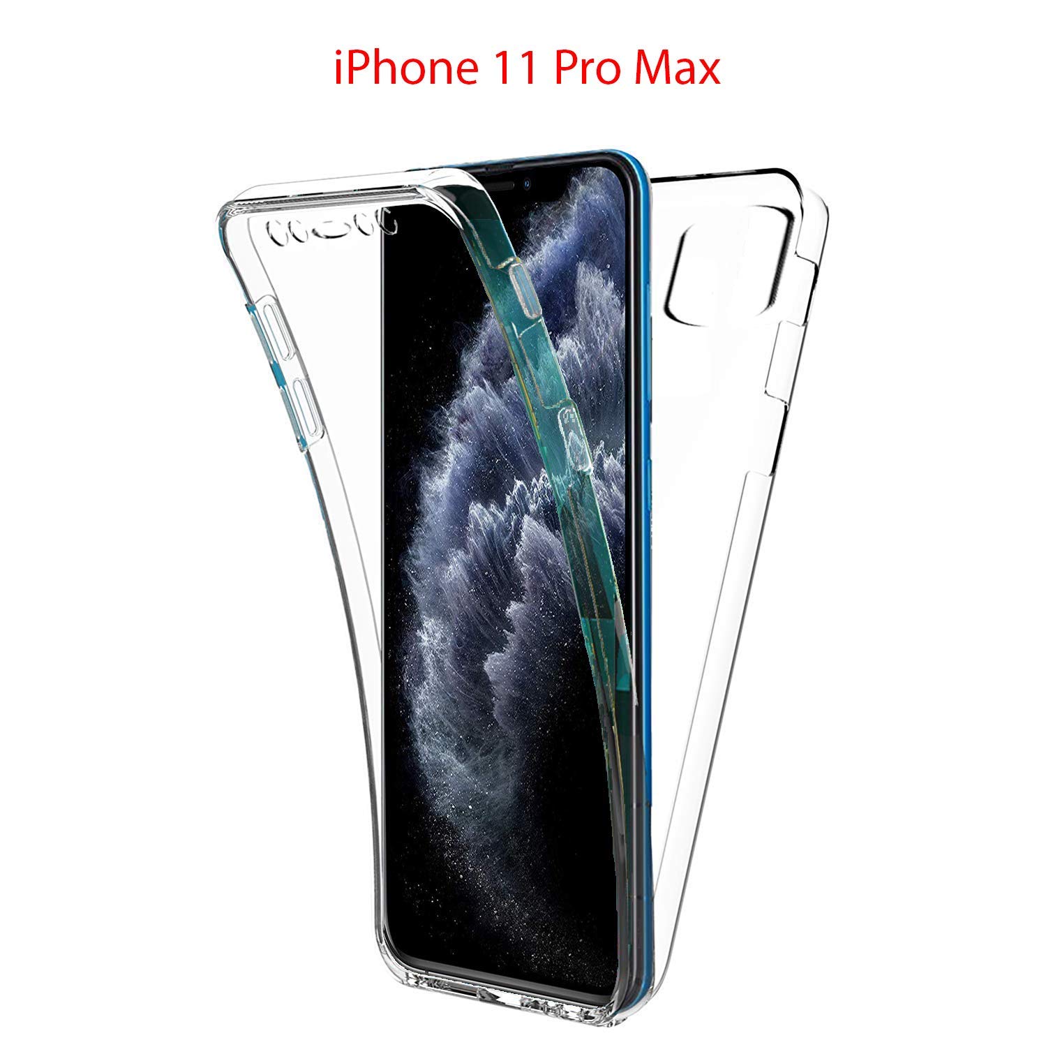 Cover per iPhone XS MAX 100% trasparente 360 gradi