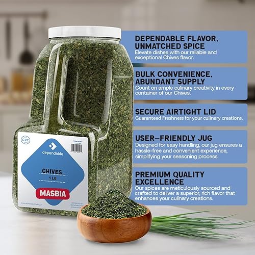 Miniatura 5 de Dependable Food s Cebollino Spice  1 libra tarro a granel  Sin OMG, Kosher, sin sal y sin alérgenos  Infusión de hierbas románticas