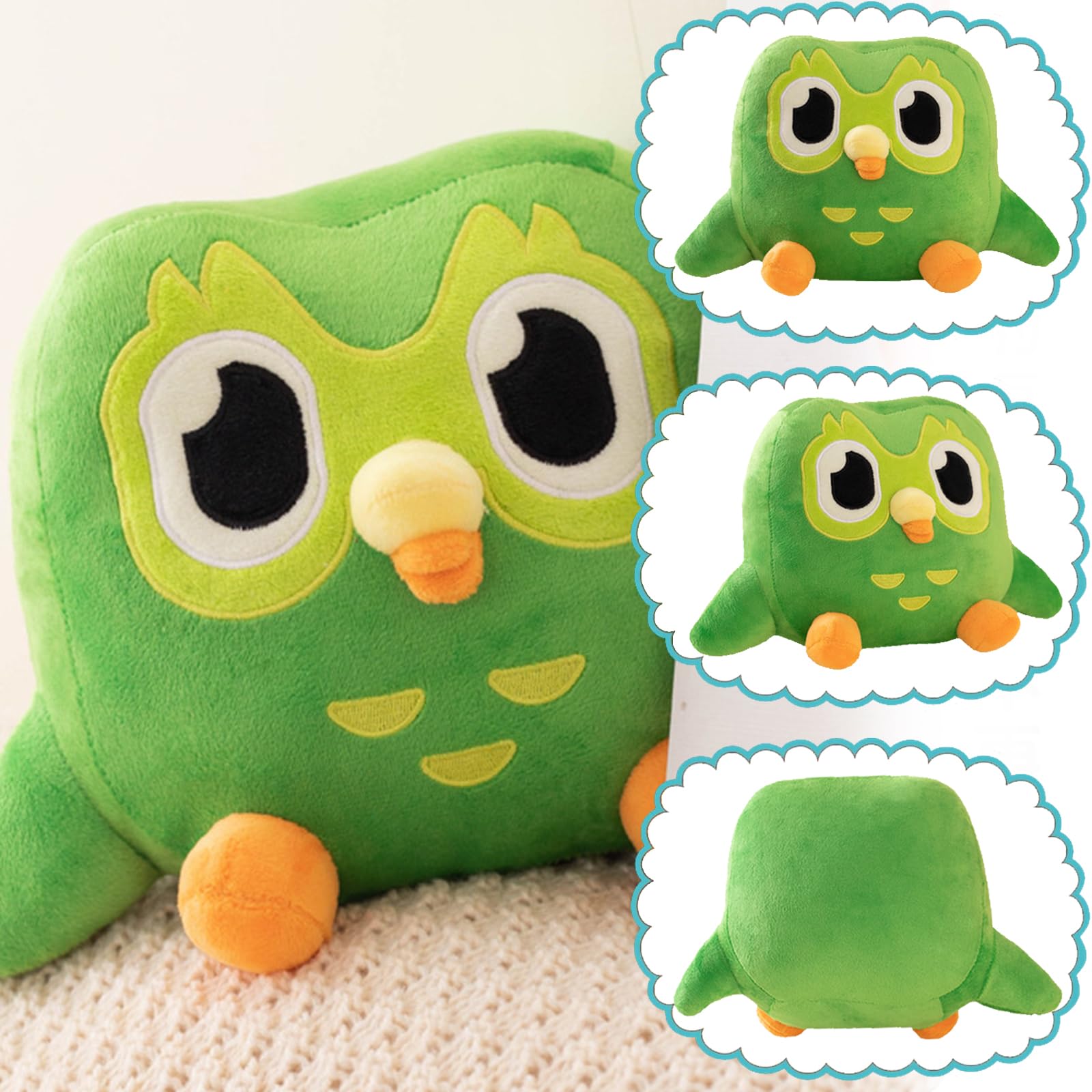Peluche Búho Verde De 30 Cm – Suave Y Acolchado Para Regalar Y Decorar