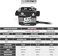 Vista 6 de Servo sin núcleo de 83.8 lbs, servo de alto par de torsión de 8.4 V, engranaje de metal completo servo RC con IP67 impermeable y soporte magnético