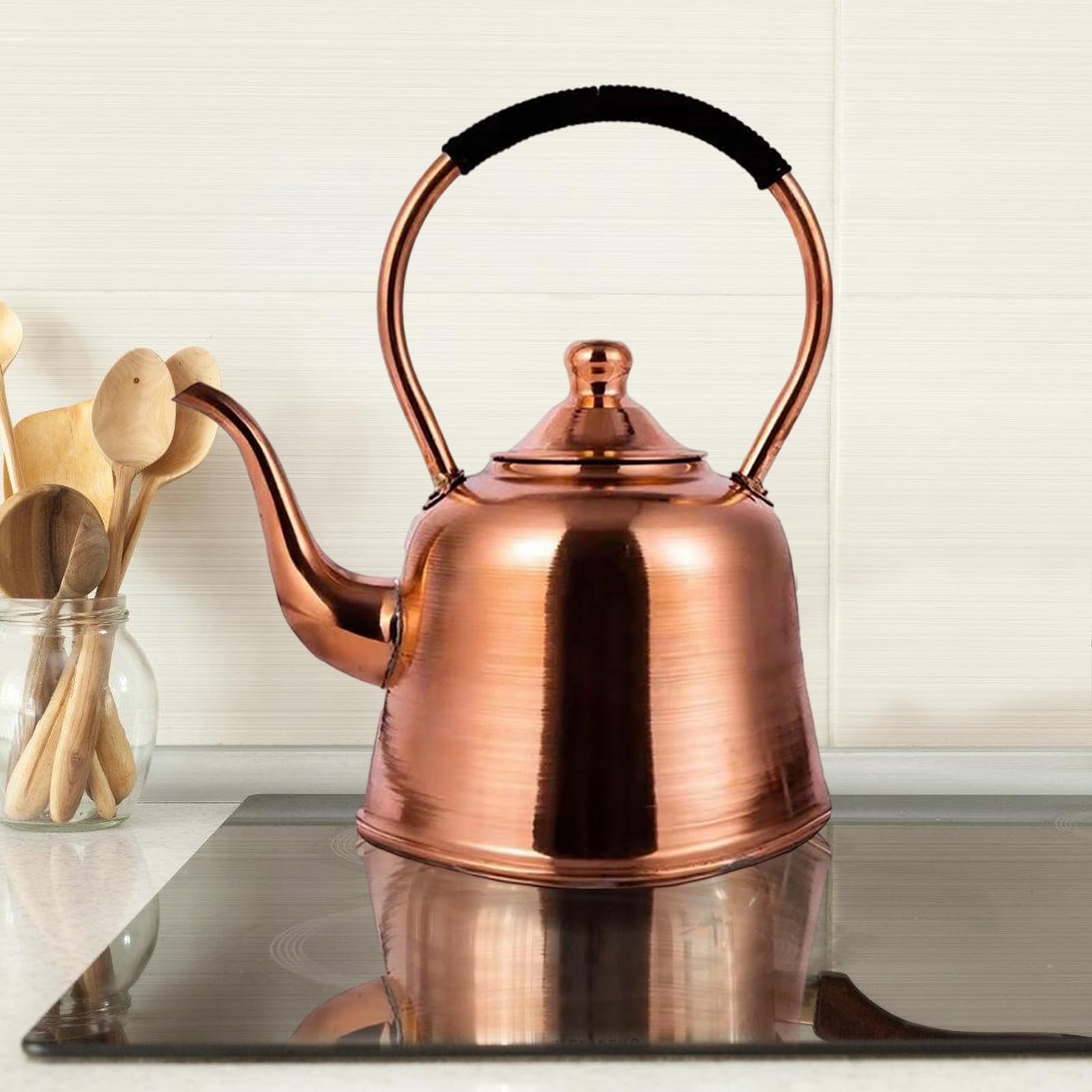 2L Copper TEAPOT per INDUZIONE COCHER E Patta Patti PRATTI POTTI EFFICAZIONE Billing EFFETTAMENTO con REGLIO AVVIATO