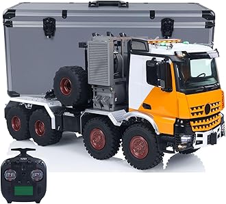 1/14 Scale 8x8 Metal RC Off Road Tractor Truck Ar3363 Remote Control Lorry Car Differential Lock Axle 3Speed Gearbox I6S Radio