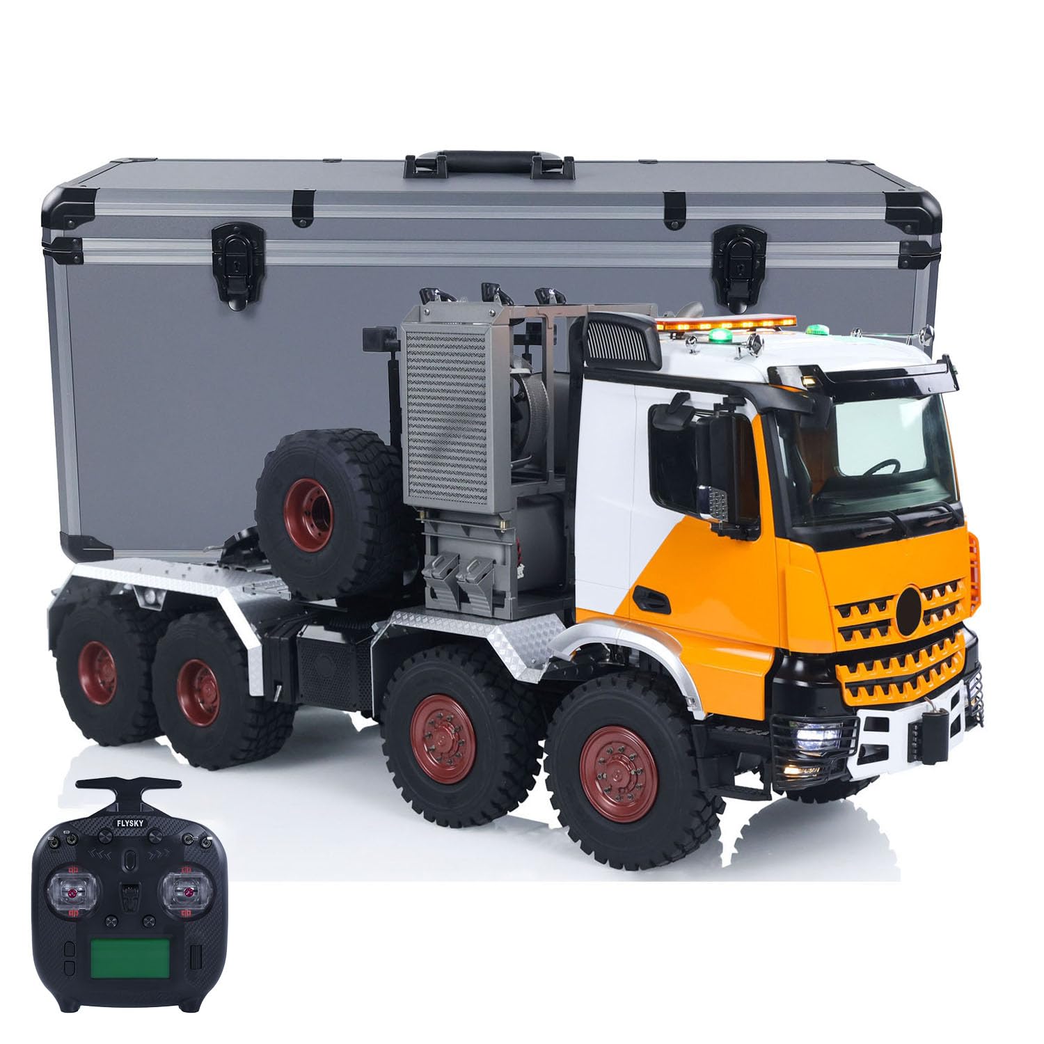 TOUCAN RC HOBBY 1/14 Scale 8x8 Metal RC Off Road Tractor Truck Ar3363 Remote Control Lorry Car Differential Lock Axle 3Speed Gearbox I6S Radio