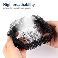 Vista 2 de Yes!Fresh 100 tapas desechables de 21 pulgadas no tejidas con clip Bouffant, gorras para trapeador, redecillas para el pelo, cubierta para la cabeza