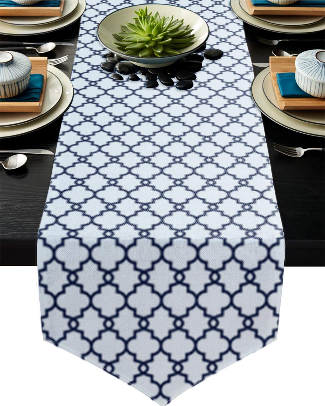 Buy Triangle Cotton Linen Table Runners 120 Inches Long Home Decor for