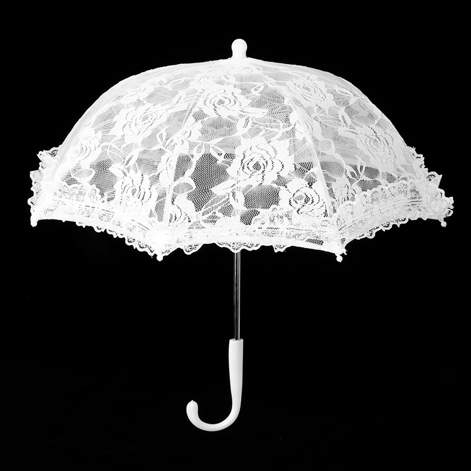 Ombrello in Pizzo Mini Ombrello in Pizzo Ombrello in Pizzo Bianco da Sposa, Ombrelli con Fiori Artigianali Vintage per la Fotografia Puntelli per Foto da Sposa Romantici Accessorio per Costumi da Donn