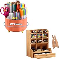 Vista 1 de Marbrasse Portalápices giratorio de 360 grados+Portalápices de madera