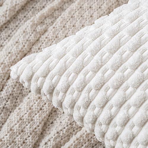 Miniatura 2 de MIULEE Juego de 2 fundas de almohada decorativas de pana suave, estilo bohemio, a rayas, decoración del hogar para Navidad, sofá, cama, sala de