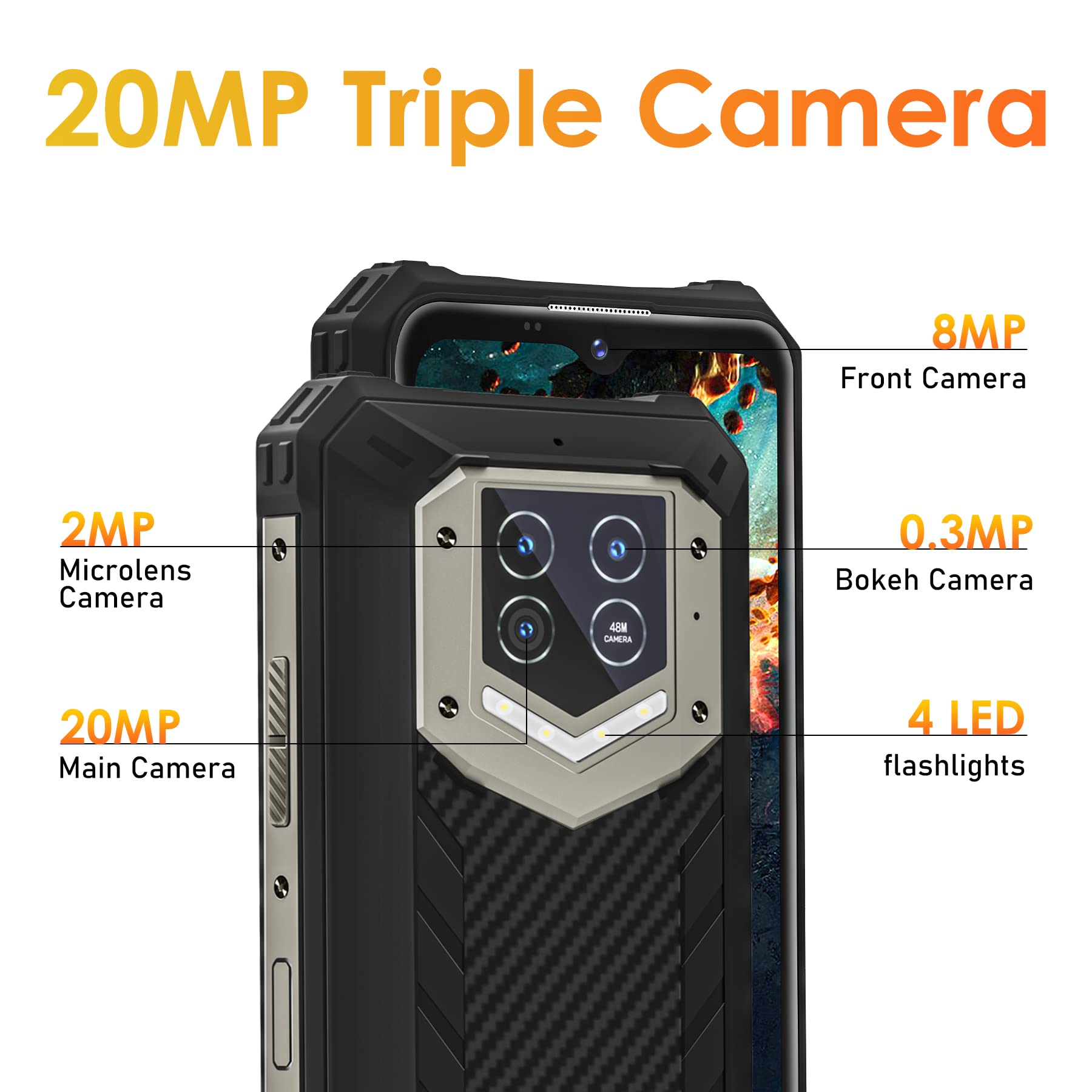 Amazon.com: 15600mAh Battery Rugged Smartphone, OUKITEL WP15S 4G