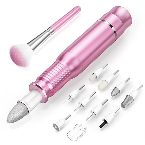 Subay Kit profesional de manicura y pedicura, juego de taladro eléctrico para uñas con pantalla LED, 25000 RPM, 11 accesorios más 20 bandas de