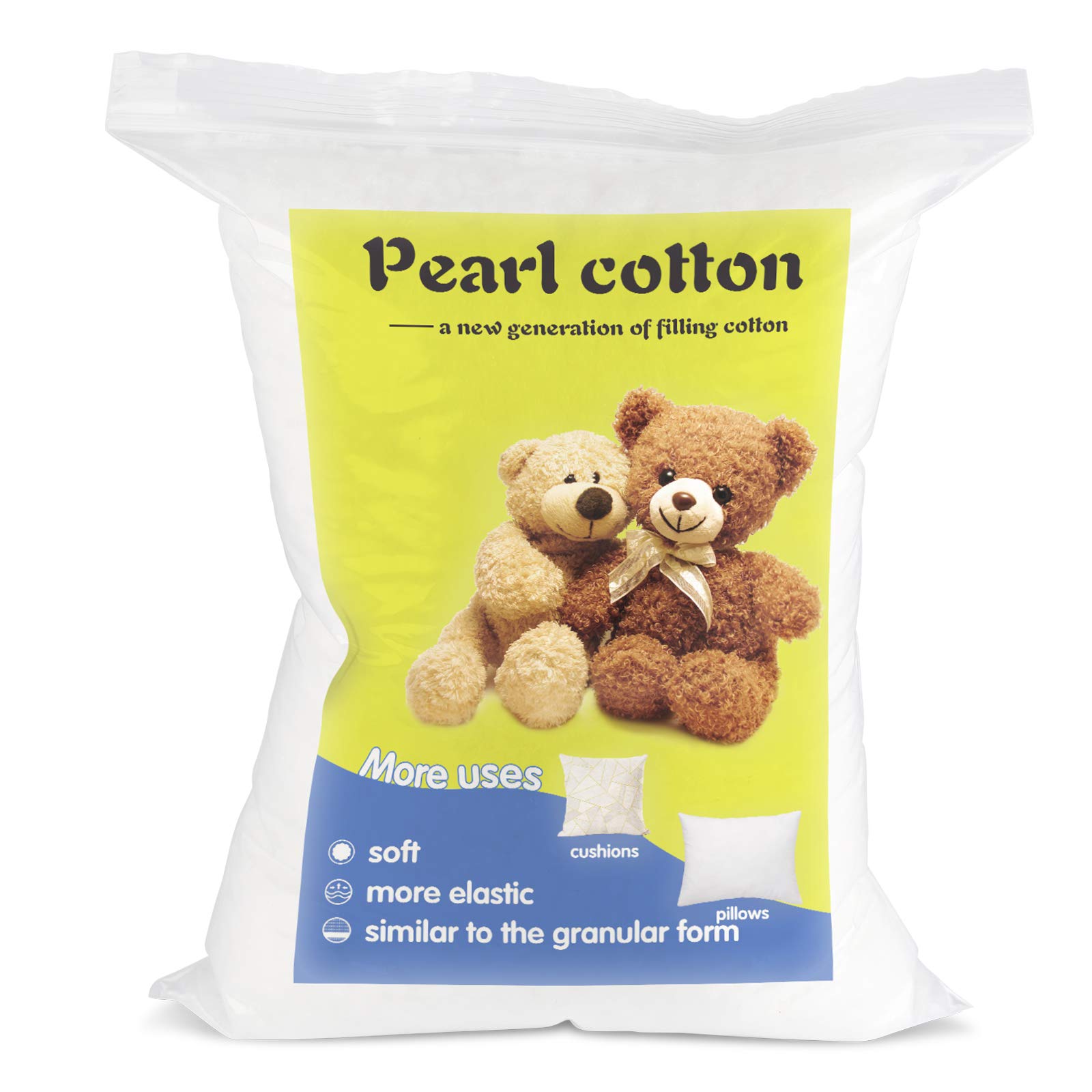 8.82oz Premium Fiber Fill(250g), White Beads Fiber Polyester fiberfill, Polyester Fiber, Recycled Polyester Fiber for Dolls DIY, Home Decoration Projects