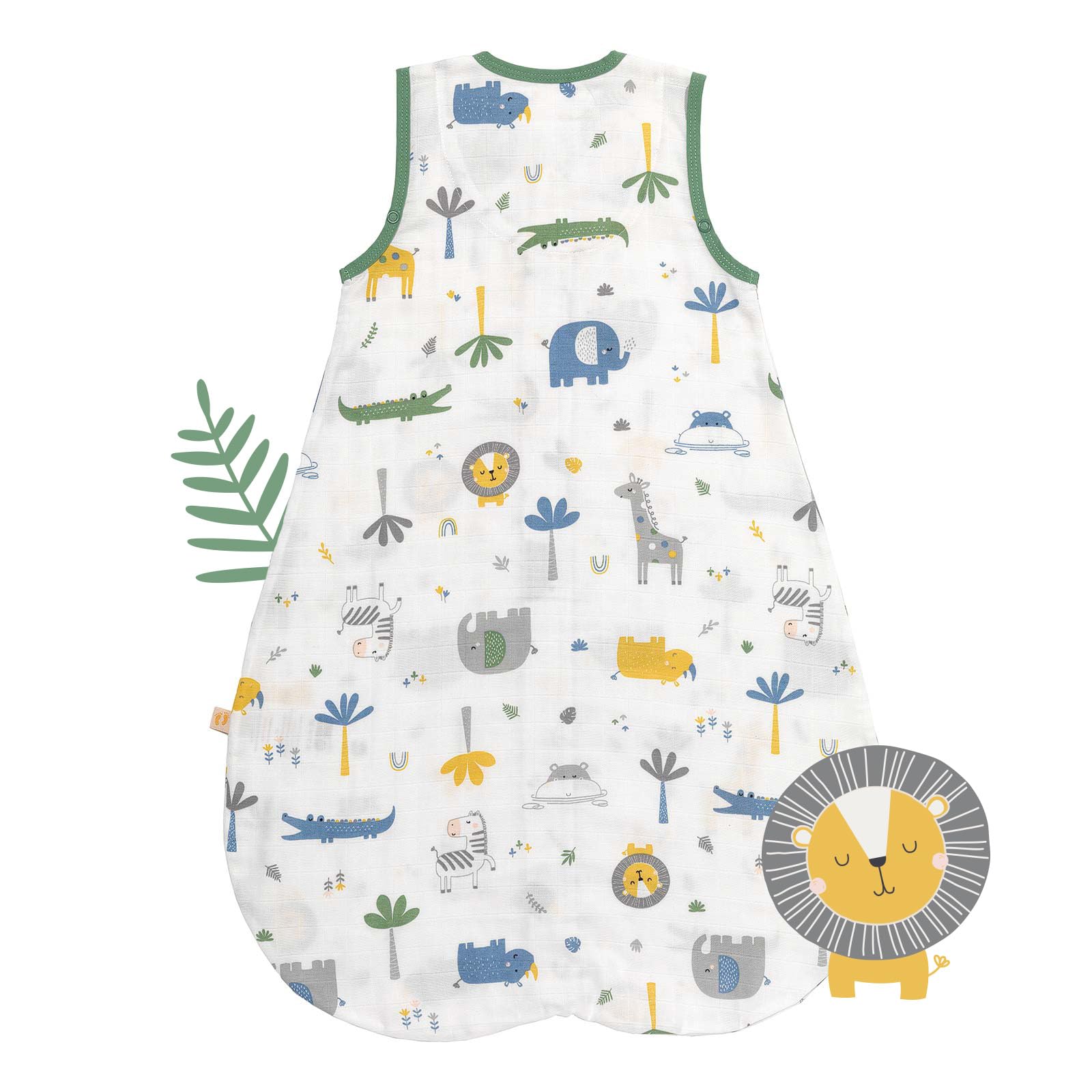 schlummersack Slumbersac Sacco nanna neonato 0.5 Tog in Mussola | Sacco a pelo bambini leggero | Sacco nanna estivo