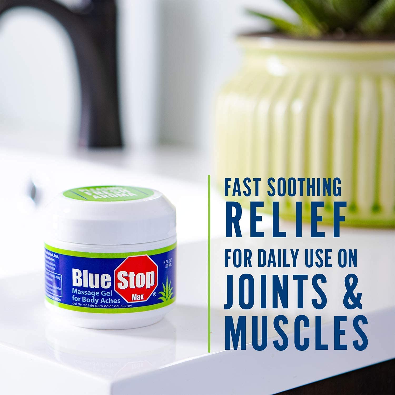 Buy Blue Stop Max Massage Gel and Muscle Rub Made with Aloe Vera, Emu