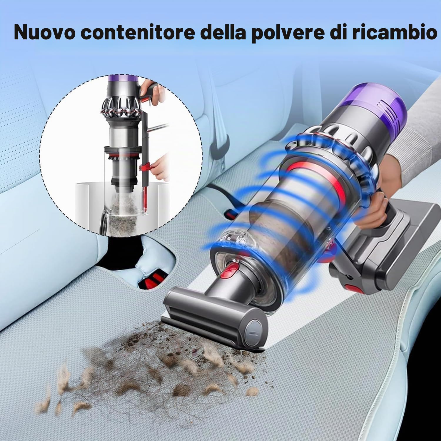 Contenitore per la Polvere di Ricambio Compatibile con Dyson Cyclone V10 Absolute V10 Animal V10 Animal Pro V10 Total Clean+SV12 Aspirapolvere Senza Fili, Pezzi di Ricambio per Contenitore No.969509